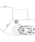 Technical diagram of Automatic Pallet Wrapping Machine For Warehouse And Logistics, Heavy Duty Stretch Wrap System layout