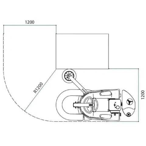 Technical diagram of Automatic Pallet Wrapping Machine For Warehouse And Logistics, Heavy Duty Stretch Wrap System layout