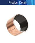 Rock Solid Smooth Operator Sleeve Bearing 40mm Bore By 44mm Outer Diameter By 30mm Length Carbon Steel Bronze Alloy Oilless Bushings displayed at an angle.