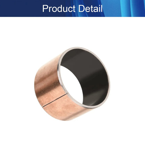 Rock Solid Smooth Operator Sleeve Bearing 40mm Bore By 44mm Outer Diameter By 30mm Length Carbon Steel Bronze Alloy Oilless Bushings displayed at an angle.