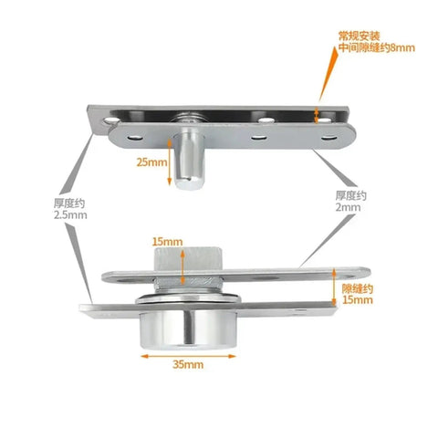Beefy Heavy Duty Stainless Steel Pivot Hinge For Wood Doors Up And Down Murphy Door Systems Built To Last With Smooth Rotation And Easy Replacement Of Worn Hinges, 35mm hinge