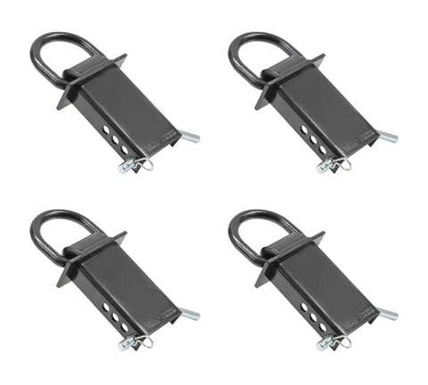 4 Pack 5 Eighths Inch Stake Pocket D Rings For Trailers And Flatbeds Heavy Duty Adjustable Tie Down Anchors With Hitch Pin 4 Holes