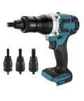 Powerful Brushless Rivet Nut Gun Kit For Pros Auto Electric Riveter Set with riveter heads