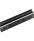 Heavy Duty Thickened Three Section Silent Slide Drawer Slides For Cabinet Wardrobe Track Guide Rail 2 Pcs Black 20 Inch 500mm
