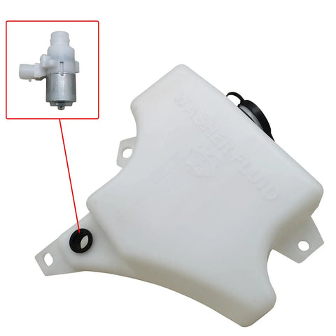 603-5402 Windshield Washer Fluid Reservoir Tank Replacement for Kenworth T680 T880 and Peterbilt, white plastic, front view