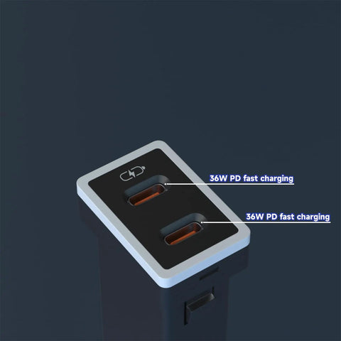 Heavy Duty Dual USB C Car Charger Built For Toyota Drivers To Keep Your Devices Juiced And Ready To Roll While Crushing Long Commutes With PD Super Fast Charging Power showing dual PD ports.