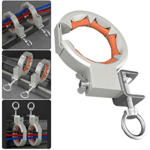 Cable Pulling Roller With 330 Degree Adjustable Clamp Pro Grade Wire Guide For Cable Routing And Conduit Installations Rugged Stainless Steel And Nylon Construction Two Pack, 65mm clamp