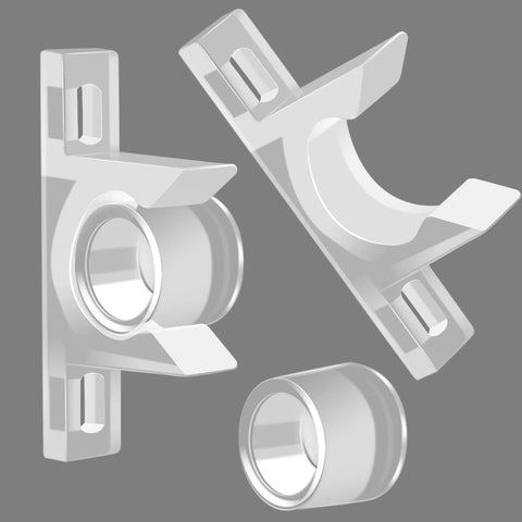 8 Sets False Front Cabinet Clips Replacement Kit For Kitchen Cabinet Doors And Drawers Includes Sink Clips Tip Out Tray Kit And Matching Screwdriver In High Quality Transparent Plastic close-up