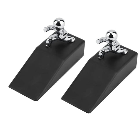 Cute Door Stopper Wedge 2 Pack Dope Decorative Rubber Door Stops For Home And Office Keep Doors Open With Style And Stable Support Zinc Alloy And Rubber Construction For Safety And Charm on white background