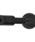 Heavy Duty Spherical Wood Carving Burr 10mm Grinding Bit For Angle Grinders, black coated steel for woodworking tasks.