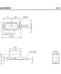 Diffuse Reflection Photoelectric Switch Proximity Sensor With Versatile NPN Or PNP Output, Detects Clear And Opaque Objects Non-Contact, Great For Industrial Automation, Conveyor Lines, And Robotic Systems, 48.5mm drawing