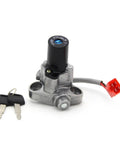 Durable Motorcycle Ignition Key Lock Switch Fits Yamaha XVS1100A Dragstar Classic And V Star With 2 Keys Easy Plug And Play Install No Tools Needed To Fix Your Ride Smoothly Save Cash At Shop And Start Engine Strong While Riding Safe At Night. black aluminum ignition lock switch with 2 keys and red connector