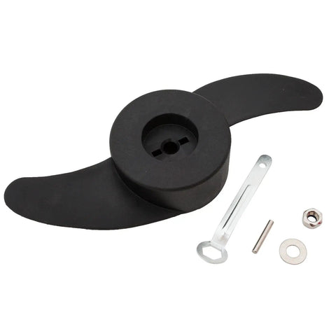 Power Prop Kit 2 Blade 3 Inch Hub Trolling Motor Propeller with pin and nut, Machete II nylon blades for 32lb 46lb 40lb thrust motors.