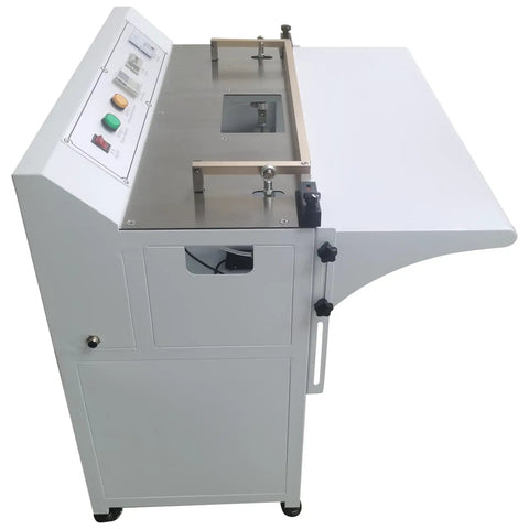 Yokoma Pneumatic Foot Sealer Shrink Bag Corner Cutter With Precision 45 Degree Angle Trim For Professional Packaging And Neat Seal Edges adjustable setting control panel.