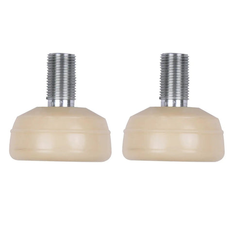 Rubber Roller Skate Toe Stops 2 Pack for Easy Front Mount Brakes That Grip Any Surface visible with threaded stems