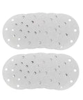 Get That Smooth Finish With 10pcs Of Premium Round Sanding Discs Featuring Heavy Duty Hook And Loop Design, Plus 17 Dust Extraction Holes For Maximum Suction On Your Random Orbital Sander To Cut Through Paint And Wood Like A Boss Without The Hassle - 150mm sanding discs with holes.