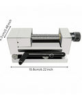 Gitohoni 2.5 Inch Precision Swivel Vise With Graduated Rotation Secure Jaw Clamp showing dimensions and sturdy metal body.