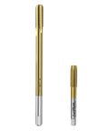M11x2.0 4-Flute And M8x1.25 3-Flute Thread Tap Set, high precision M2 steel with tin coating, for engine bolts cleaning