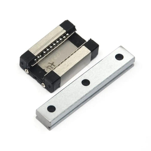 50mm MGN9 Linear Rail Guide With MGN9C Carriage Block For Mini Engraving CNC Machine, showing rail and carriage separately