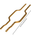 Beefed Up Pro Grade RC Car Chassis Rails Set In 6061 Aluminum Alloy With Sandblasted Anodized Champagne Gold Finish Side Rails And Frame For Competition Ultra Light And Durable Spare Parts Precise 204.45mm By 24.8mm By 7.65mm Build, 20.45 cm rails