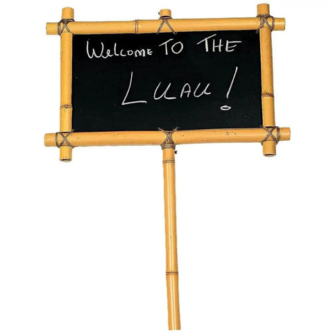 Luau Island Vibes Bamboo Yard Sign For Outdoor Party Decor Welcome Sign For Hawaiian Themed Luau And Tiki Beach Parties