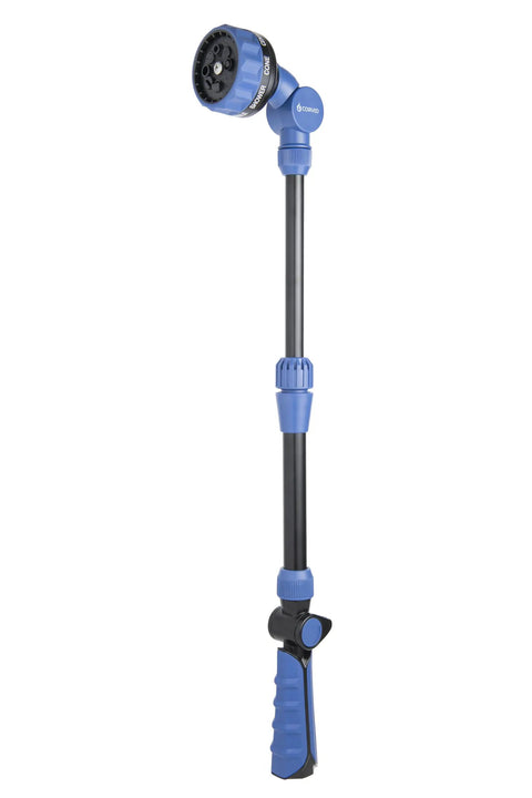 Adjustable Thumb Control Garden Watering Wand with 19 to 24 Inch Telescoping Reach Eight Spray Patterns Heavy Duty Zinc Construction