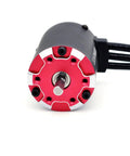 Front view of Sensored 3670 2750KV Brushless Motor For 1 by 10 RC Cars 4 Pole Design High Torque showing shaft and rotor.