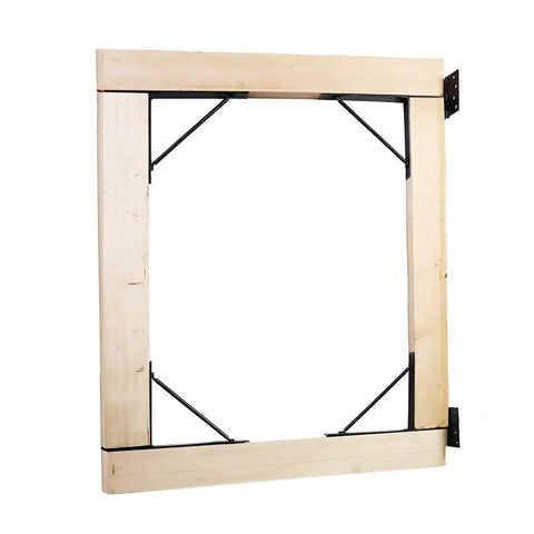 No Sag Corner Brace Kit For Shed Doors, Driveway Gates, Corral Gates, And Wood Windows, Heavy Duty Galvanized Steel, Powder Coated Black Finish