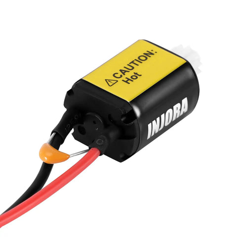 Beefed Up Brushed Motor With Mount For Losi Micro B And Micro T RC Cars 45T Plastic Pinion High Speed Acceleration close-up view