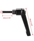 Tough As Nails M5 Quick Release Clamp Knobs With Ratchet Lever And Push Button Twist Lock, 20mm steel stud, 58mm lever.