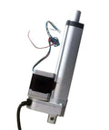 Heavy Duty Nema17 Stepper Motor Linear Actuator With Straight Up Smooth Dc Push Rod Built Tough For Precision Motion Control And Industrial Automation Hella Reliable, close-up view showing wiring and motor.