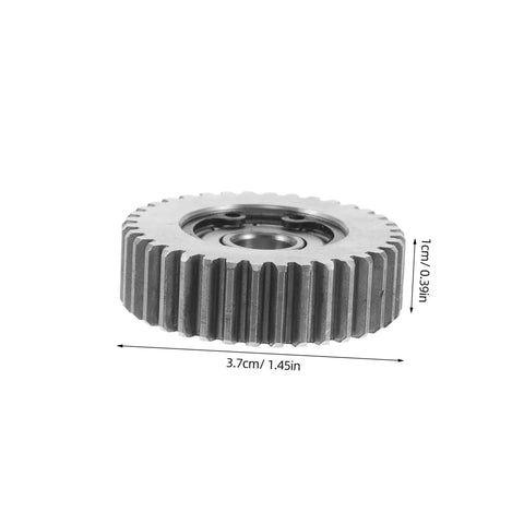 Close-up of Beefy 36 Tooth Motor Gear Set With Washers 3 Pcs Steel Gears for electric bicycles and scooters.
