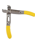 Rugged 5 Inch Wire Strippers And Adjustable Cutting Pliers With Cushioned Rubber Grip Handles Snips Through Cable Smooth As Butter, yellow rubber grips.