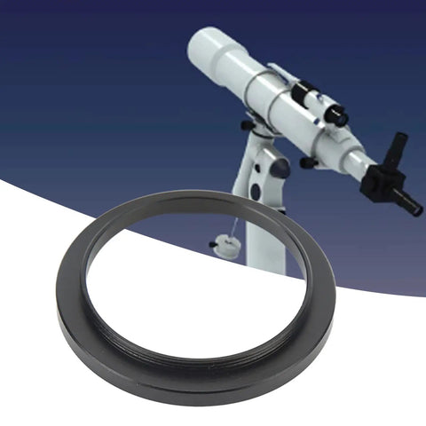 M42 To M48 Ring Adapter M42x0.75 Male To M48x0.75 Female Aluminum Alloy Step Up Ring with telescope in background