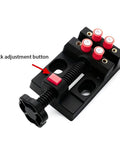 Compact Bench Vise Clamp With Handy Ergonomic Handle And Precision Mechanism, Flat Opening For Watch Repair, Jewelry Making, Sculpture And DIY Projects, Locking System, Small Vise Tool For Crafts And Electronics, black metal