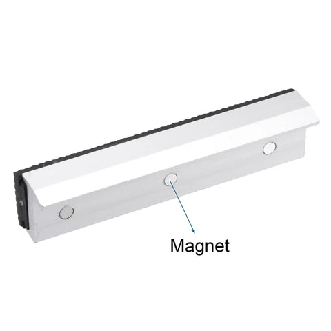 Boss Grade 5 Inch Magnetic Vise Jaws With Heavy Duty Steel Body and Plush Rubber Pads, showing magnet and rubber features.