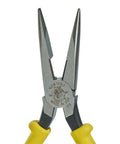 Beefy 8 Inch Needle Nose Pliers With Extended Handles For Extra Reach And Leverage Induction Hardened Cutting Edges High Leverage Design
