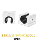 High Precision SBR Linear Guide Rail Kit For CNC And 3D Printers Featuring Smooth Sliding Blocks With Zero Stick Slip Effect In Sbr10 12 16 20 25 30 Sizes For Stable Motion. SBR12/13/16/20/25/30UU bearing blocks, 2pcs