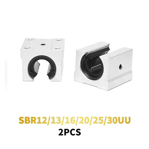 High Precision SBR Linear Guide Rail Kit For CNC And 3D Printers Featuring Smooth Sliding Blocks With Zero Stick Slip Effect In Sbr10 12 16 20 25 30 Sizes For Stable Motion. SBR12/13/16/20/25/30UU bearing blocks, 2pcs