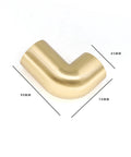 Slick Curved Tube Armrest Hardware For Sofa Chair Bed Headboard In Nordic Modern Style Made From Solid Brass 90mm elbow