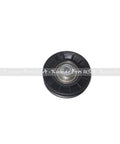 Idler Pulley Kit With Hydro Transmission Drive Belt For John Deere LT150 LT160 LT170 Garden Tractors Includes Belt M144044 And Idler NSK Bearings Interchange AM121967 AM121970 AM121968, focus on black idler pulley with NSK bearing.
