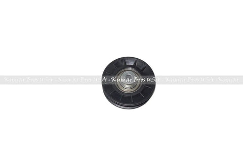 Idler Pulley Kit With Hydro Transmission Drive Belt For John Deere LT150 LT160 LT170 Garden Tractors Includes Belt M144044 And Idler NSK Bearings Interchange AM121967 AM121970 AM121968, focus on black idler pulley with NSK bearing.