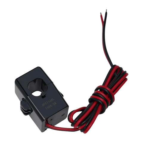 Rock Solid Split Core Current Transformer Clamp Sensor For Ev Chargers And Grid Panels 50 To 200 Amps in black with red and black leads