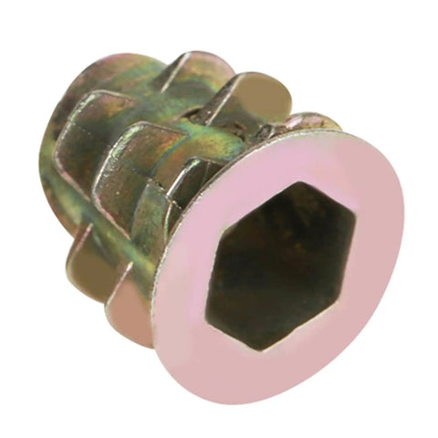 Top Shelf Zinc Alloy Threaded Inserts for Wood and Furniture M5 Hex Drive Nuts Built Hella Strong Rust Resistant Woodworking Hardware Quick Install Design for Serious DIY Crafts