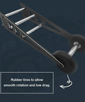 Aluminum Wheelie Bar Kit For Traxxas Slash Rustler Bandit Two Wheel Drive One Tenth RC Cars With Seven Inch Length CNC Machined Aluminum Adjustable Angle And Double Or Single Wheel Setup Beefed Up Ladder Style Build with rubber tires on dark background