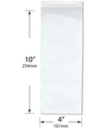 4 By 10 Inch 6 Mil Zipper Reclosable Bags Heavy Duty Clear Poly Storage Bags Food Safe Pack Of 500 Ideal For Snacks And Small Parts Bulk Organizer Reusable Durable Poly Bags, 4 x 10 in clear LDPE bag