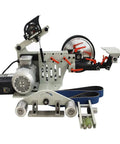 Heavy Duty Two By Seventy Two Belt Grinder Variable Speed Drive with metal chassis and motor for knife fabrication.