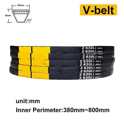 Heavy Duty Transfer Drive Belts 380mm To 800mm V Belt Conveyor Drive Belt Replacement For Industrial Conveyors Durable Flexible And Abrasion Resistant Delivers Strong Traction And Long Life Performance 730mm Length, Z630Li V-belt