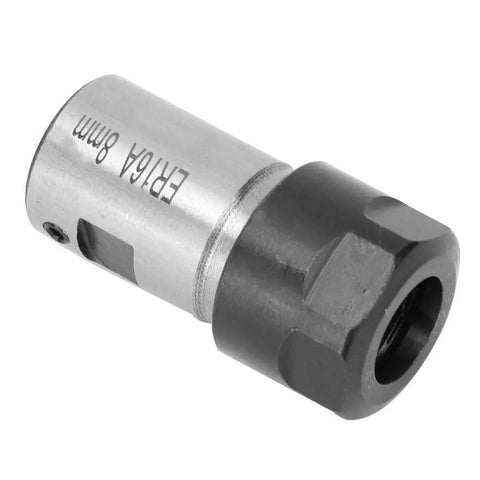 Collet Chuck For Deep Hole Processing With Motor Shaft Spindle Adapter 8mm, extended handle, precision-ground steel, side view.