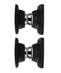 Dope 2 Piece Silicone RV Door Stopper For Motorhomes And Campers To Keep Doors Open Wide Easy Install Weather Proof Baggage Catch Accessory, black silicone pair with metallic details